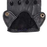 Gants de conduite en cuir de chèvre noir, accessoires unisexes, à la mode, noirs, pour hommes