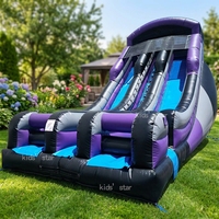 Château gonflable commercial en PVC avec toboggan aquatique, pour enfants, avec souffleur