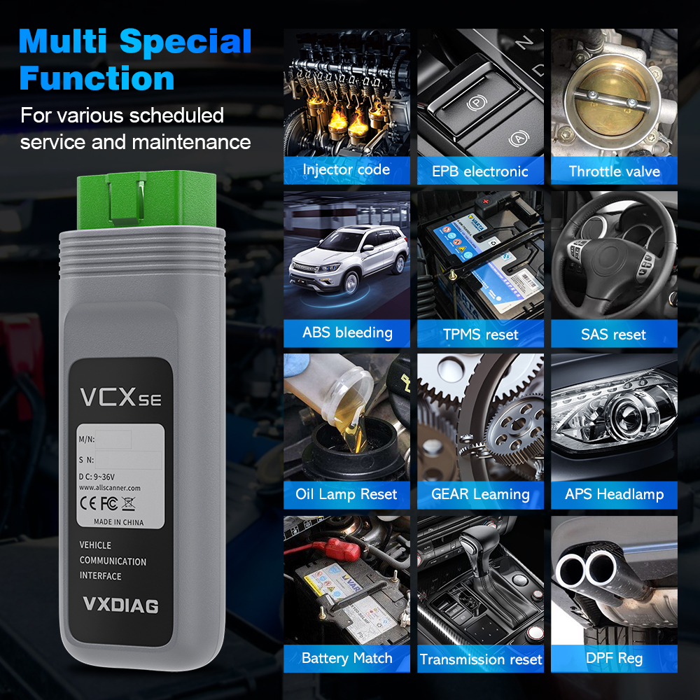 VXDIAG VCX SE PRO 3 in 1 車両診断ツール OBD2 コードスキャナー