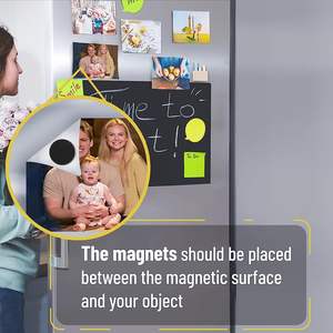 Lámina Magnética Redonda Flexible con Adhesivo para Manualidades, Pequeños Puntos Magnéticos Adhesivos para Pizarra Blanca y Refrigerador - Product Image 6