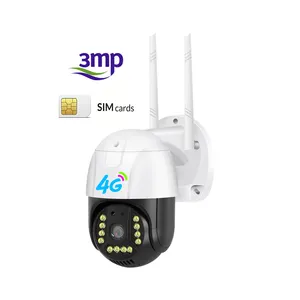 ホット3MPドームカマラ固定CCTVシステム屋外防水ワイヤレスカメラde Surveillance Sans Fil Seguridad Camara 4G PTZ