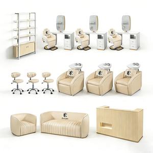 Juego de Muebles Modernos para Salones de Belleza, Silla de Barbería y Espejo, Silla de Lavado, Sofá para Sala de Espera, Mostrador de Recepción - Product Image 1