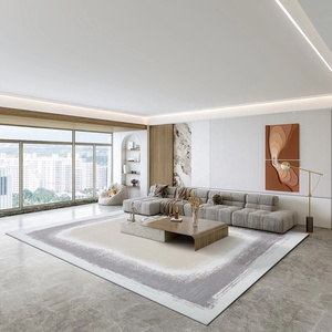 Thân Thiện Với Môi OEM ODM Tùy Chỉnh Len Pha Trộn Sofa Khu Vực Thảm Cho Phòng Khách Ba Chiều Mặc Chống Mài Mòn Chống Trượt Thảm - Product Image 5