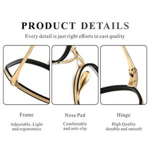 チタンフランス眼鏡眼鏡光学レンズ用明るい色フレーム眼鏡用女性ヴィンテージフレーム男性眼鏡 - Product Image 3