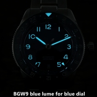 Montres automatiques OEM personnalisées GMT NH34, étanches à 200 m, lunette en céramique luminescente BGW-9, acier inoxydable 316L, montre mécanique pour homme