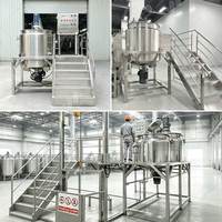 Homogénéisateur mélangeur à vide à cisaillement élevé pour miel et mayonnaise, avec levage, capacités 50L, 200L, 500L, 1000L