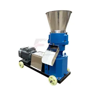 Animal feed straw pellet making granulator machine chicken cattle poultry fodder pelletizer machine price