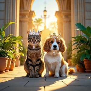 Neue trend ige Hunde und Katzen Party Muster Legierung Crown Pet Kopf bedeckung Cross-Border Shining Crown Pet <span class=keywords><strong>Hat</strong></span> für Geburtstag und Feiertage - Product Image 1