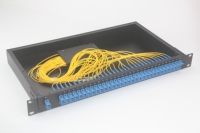 Sistem FTTH Jaringan PON 1x32 PLC Splitter Rak Mount Konektor SC APC/UPC Fiber Optical Splitter