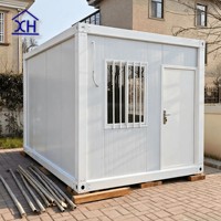 XH Maison Conteneur Moderne Préfabriquée à Panneaux Sandwich, avec Plancher Ignifuge, Tuiles de Toit en Acier, Respirante, pour Dortoir de Travailleurs et Bureau