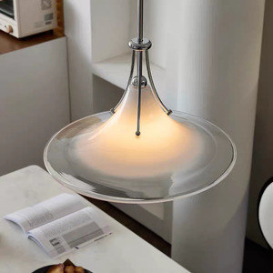 Lustre Magnolia au design Bauhaus, restaurant, séjour, ambiance hôtelière, verre, style artistique <span class=keywords><strong>blanc</strong></span> laiteux, nordique - Product Image 4