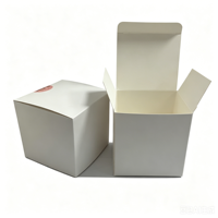 Boîtes rigides recyclées personnalisées avec logo pour emballage alimentaire, boîte à cupcakes, boîte à gâteaux à fermeture supérieure, boîtes à emporter en papier artistique, boîtes à chocolat blanc personnalisées