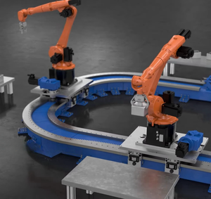 Bras robotisé industriel KR210 R3100-2 avec rail linéaire courbé pour solutions d'automatisation de soudage et de peinture automobile - Product Image 1