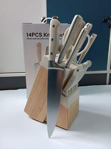 مطبخ جديد ، مكون من 14 ford Stainless Steel مجموعة فاخرة مع كريم بمقبض ثلاثي برشام - Product Image 6