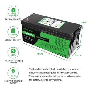 EU Poland STOCK DATOUBOSS Grosir Baterai LiFePO4 <span class=keywords><strong>12V</strong></span> 100Ah 200Ah 300ah dengan Proteksi BMS IP65 untuk Penggunaan RV dan Kapal, Pengiriman Cepat - Product Image 3