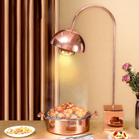 Lampe chauffante électrique en acier inoxydable avec base en marbre Airuisi 275W 220-240V pour buffet