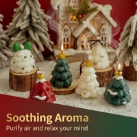 Weihnachtsbaum-förmiges Duftkerzen-Set Handgemachte Sojawachs-Aromatherapie-Kerzen für Heimdekoration Feiertagsgeschenk