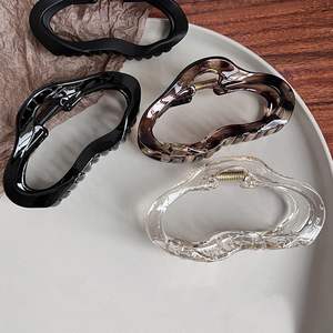 Pince à cheveux grande taille 11 cm, motif nuage, type requin, pour l'arrière de la tête, multi-tendances, pour cheveux volumineux, style sophistiqué pour femme - Product Image 4