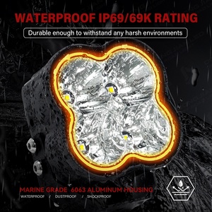 Luz Antiniebla LED RGB Patentada de 4 Pulgadas, Chip para Conducción Todoterreno, Luz de Trabajo para Camioneta, <span class=keywords><strong>Jeep</strong></span> F150, Toyota, SUV, UTV, 12V - Product Image 4