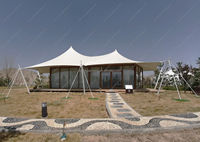 Maison de villégiature à faible entretien de 83 m² avec 2 chambres, tentes de glamping de luxe, bâtiments de villas