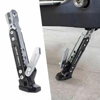 Support de pied de moto réglable, béquille modifiée, trépied unilatéral, scooter, support latéral en alliage d'aluminium