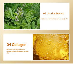 Masques Faciaux au Collagène Nouveau Design Hydratants 24K Doré Luxe <span class=keywords><strong>Masque</strong></span> Visage Femme au Collagène Blanchissant Hydrogel - Product Image 6