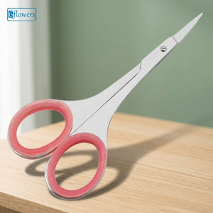 <b>Cuticle</b> <b>Scissors</b> Stainless Steel Straight Blades Sharp Tip Pink Handle Durable Left-Handed Nail Art for Nail Care Adults - Product Image 3