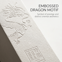 Emballage cadeau rigide personnalisé pour vin et spiritueux, motif dragon en relief, biodégradable, jetable, double porte magnétique, luxe, spécialités alimentaires