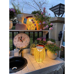 Lámpara Solar de Jardín, Luz LED Impermeable para Exteriores, Linterna Tejida a Mano con Energía Solar para Patio, Césped, Camping, Jardín, Villa - Product Image 4