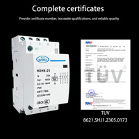 Contactor Modular de CA 25A 2NO2NC 4 Contactos 400V Voltaje de Funcionamiento 220/240V Voltaje de Control