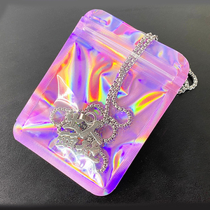 12x18cm Laser Internal Printing Yin-Yang Bag Custom Colorful Foil Self Sealing Bag for Necklaces - Product Image 2
