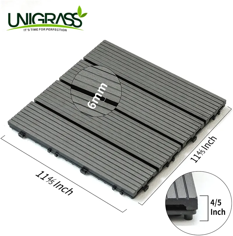 UNI 30*30cm/個取り付けが簡単WPC/小石/大理石タイルガーデンタイル人工芝インターロッキングタイル