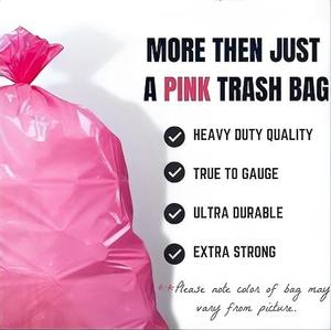ถุงขยะหัวหม่าเหิงชุน ขนาด 32-33 แกลลอน หนา 1.5 มิล สีชมพู สำหรับใส่ถังขยะ ขนาด 33 นิ้ว x 39 นิ้ว (100 ใบ) - Product Image 3