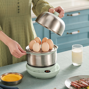 Olla para Cocer Huevos Little Bear de Acero Inoxidable, Doble Capa, para 1-12 Huevos, Apagado Automático, Alarma Sonora, Preparador de Desayunos - Product Image 1