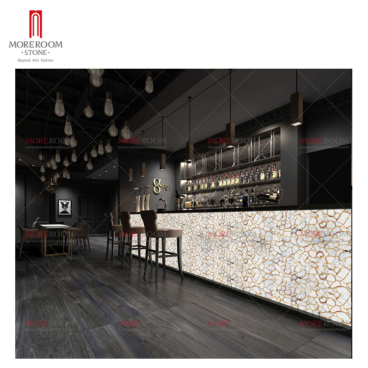 Cristal blanc withe feuille d'or