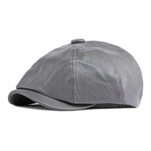 Casquette Gavroche Classique Britannique pour Homme, Casquette de Golf Vintage en Cuir PU, Casquette à Visière pour la Conduite, Vente en Gros - Product Image 4