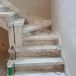 Yunan caz beyaz lüks mermer taş duvar zemin masaüstü merdiven arka plan duvar dekorasyon için