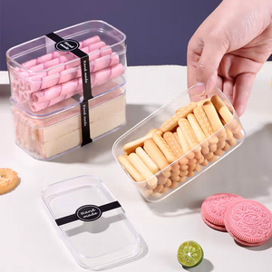 Boîte de rangement carrée en plastique acrylique conteneur PS <span class=keywords><strong>transparent</strong></span> avec couvercle alimentaire chocolat bonbons Biscuit pâtisserie faveur de <span class=keywords><strong>mariage</strong></span> étui cadeau - Product Image 3