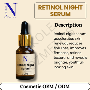 Sérum de nuit léger au rétinol, sérum réparateur pour le visage à absorption rapide, éclat lisse pour tous types de peau - Product Image 6