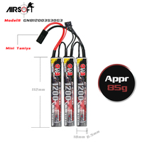GNB GAONENG 1200MAH 3S 11.1V 30C 60C RC LiPo Batterie AirSoft Mini Tamiya connecteur