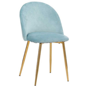 <span class=keywords><strong>Sedia</strong></span> di Alta Qualità in Acciaio con Schienale Plissettato in Velluto Grigio, Stile Europeo Veneziano - Product Image 5