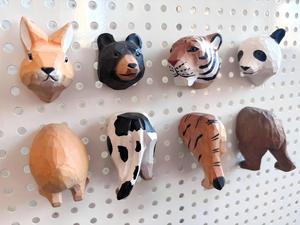 Aimant de réfrigérateur artisanal en bois sculpté en forme <span class=keywords><strong>d</strong></span>'animal, idéal pour afficher des <span class=keywords><strong>photos</strong></span>, des notes et des rappels, avec aimant demi-corps et fesses - Product Image 3