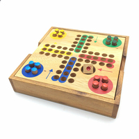 Jeux de société Ludo indiens de grande taille, fait à la main, multifonctionnel, à imprimer pour enfants et adultes, 2020