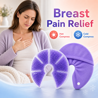 Compresse de gel réutilisable pour les seins avec logo personnalisé, compresse froide pour les seins pour les mères allaitantes, soulagement des gonflements, soin des seins