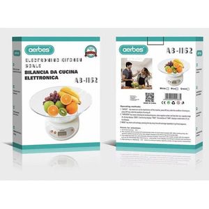 Báscula de Cocina Electrónica Aerbes A3-J152, Báscula Digital para Cocinar y Hornear - Product Image 1
