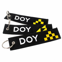Embroidered Key Chain Wholesale Promotional Design Custom Brand Name Logo Fabric
