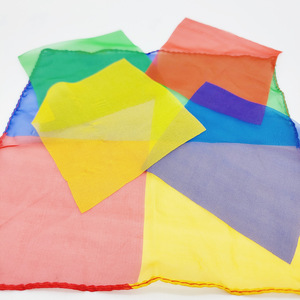Pañuelo cuadrado pequeño G1534 que se transforma en pañuelo cuadrado de cuatro colores, accesorio mágico de seda, para actuaciones en reuniones anuales, escenario - Product Image 3