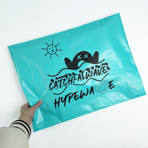 Custom Teal Green Poly Mailers Black Logo <b>Waterproof</b> Self Adhesive Plastic Shipping Courier Bags For Clothing Packaging - Product Image 6