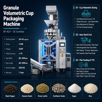 Machine d'emballage volumétrique automatique de granulés 20-45 sacs/min avec imprimante TTO CE pour haricots, sucre, sel, riz, noix, graines, céréales