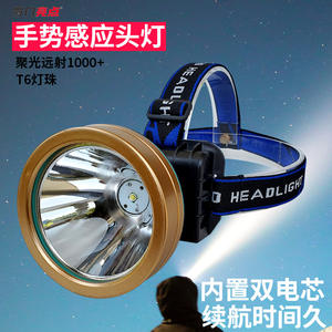 Luomen T6 Sensor Headlamp 2400mAh Rechargeable LED Mining Lamp Outdoor <b>Night</b> Fishing <b>Light</b> Headband High-Intensity USB Charging - Product Image 4